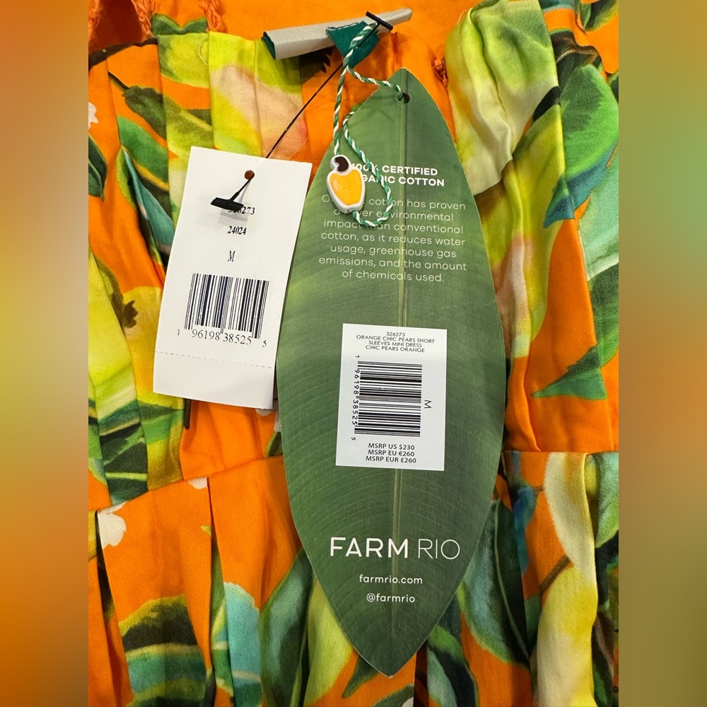 NWT Farm Rio Chic Pears mini dress - Picture 8 of 14